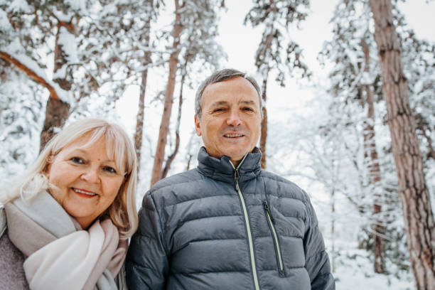 istock Mature Couple in Winter Park 1182699548