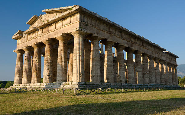 Italy,Cilento, archaeological site of Paestum, the Temple of Neptune