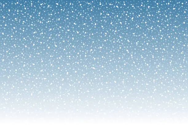 Vector illustration of Snowfall - Tranquil scene vector background