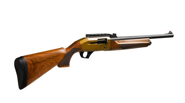 Pistol rifle isolated in white background