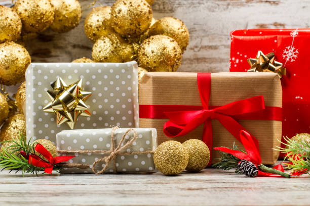 istock Christmas gifts and ornaments 1182703355