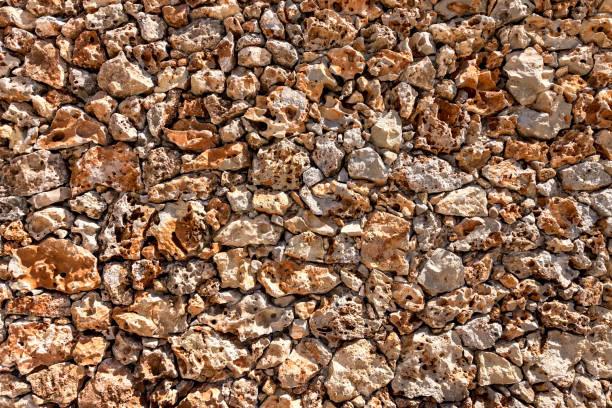 istock Background of old stone brick wall. 1182704112