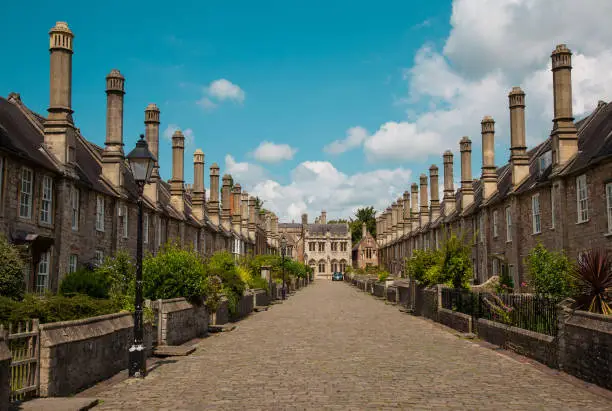 Vicars Close. Houses for the choir musicians of Wells Cathedral built in the 14th century