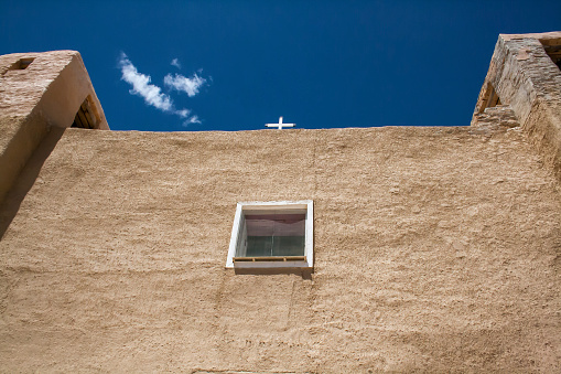 Adobe Wall & Window at Acoma Pueblo in New Mexico.