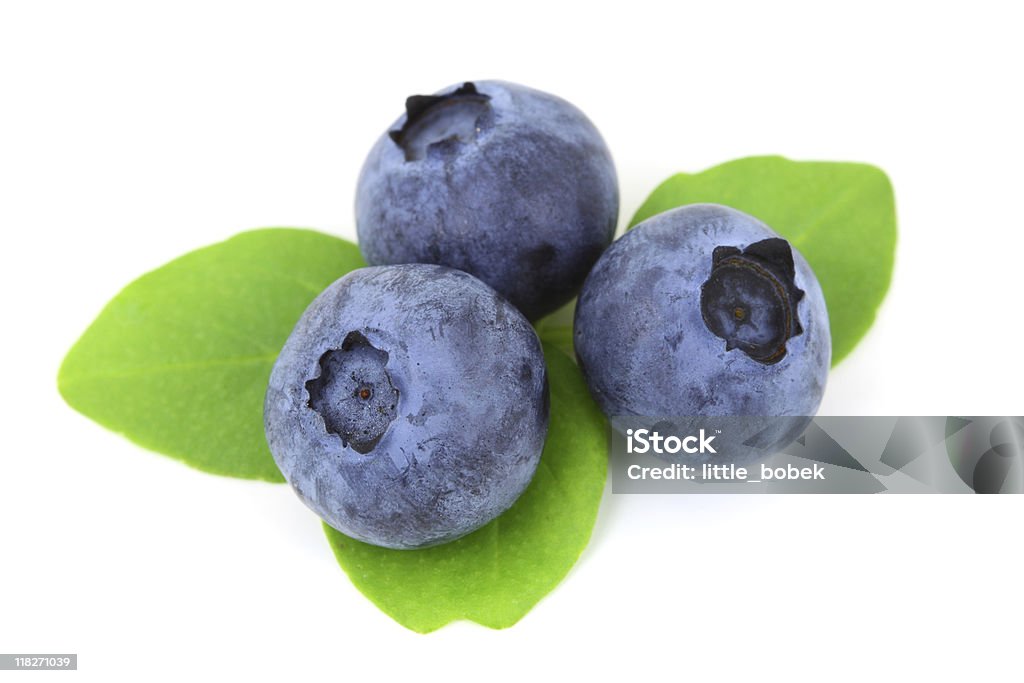 Three Blueberries  Berry Fruit Stock Photo