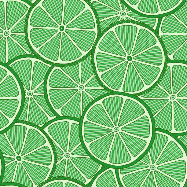 wapno bez szwu wzór. kolorowe limonki szkic. - christmas christmas ornament green lime green stock illustrations