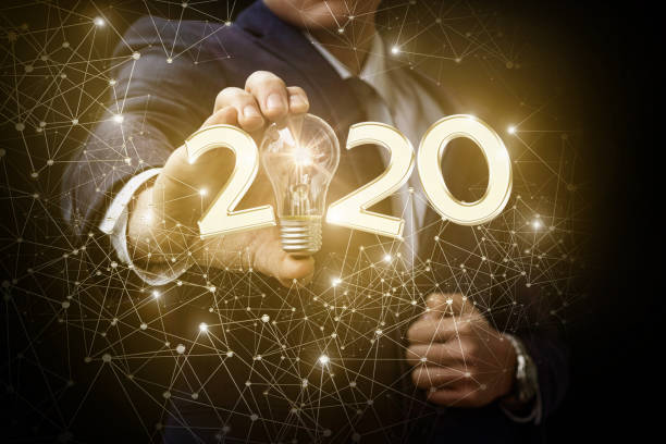 istock The new concept 2020 business year. 1182718057