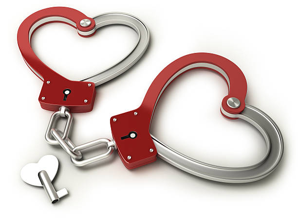 love handcuffs stock photo