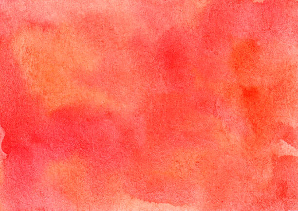 istock Hand drawn abstract watercolor red and orange background 1182722203