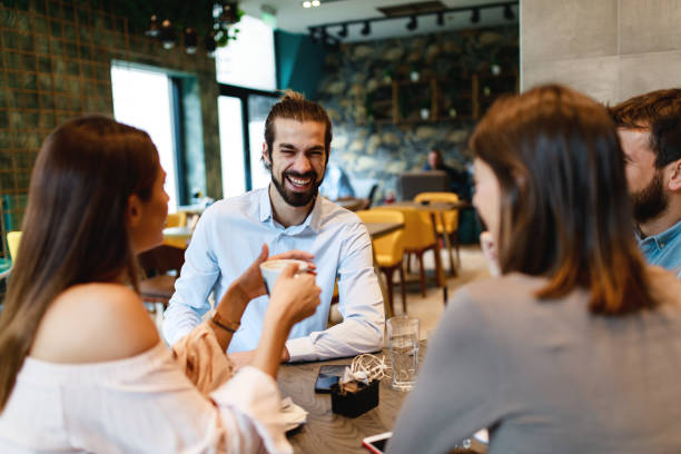 istock Friends hang out in a cafe 1182730564