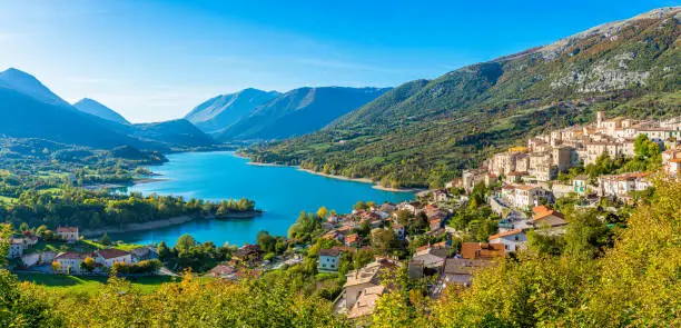 Photo of Panoramic view in Barrea, province of L'Aquila in the Abruzzo region of Italy.