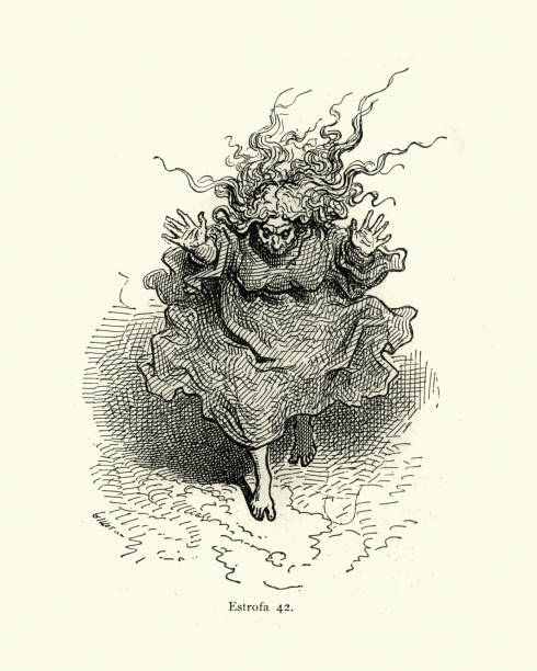 ilustrações de stock, clip art, desenhos animados e ícones de the rage of witches. orlando furioso - voodoo