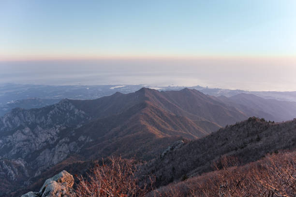 View from Daechungbong Peak, top of Seoraksan Mountain, Gangwon Province Korea