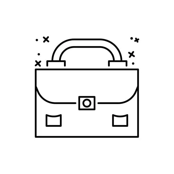 Vector illustration of Suitcase icon. Simple line, outline vector of law and justice icons for ui and ux, website or mobile application