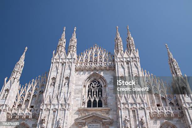 Duomo Of Milan Cathedral Lombardia Italy Stock Photo - Download Image Now - Architectural Dome, Architecture, Blue