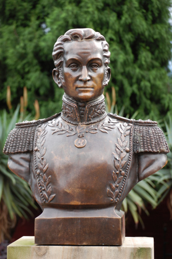 Simon Bolivar (1783-1830). Remembered as the Founder of la Gran Colombia (The Great Colombia: Ecuador, Colombia & Venezuela), and Liberator of Colombia, Ecuador, Peru and Venezuela.