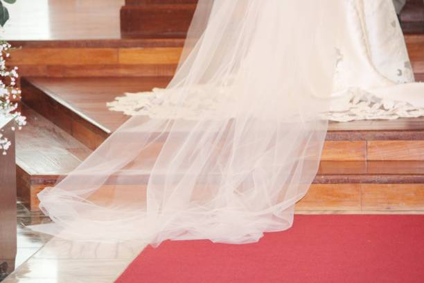 istock Wedding gown hem trail 1182771832