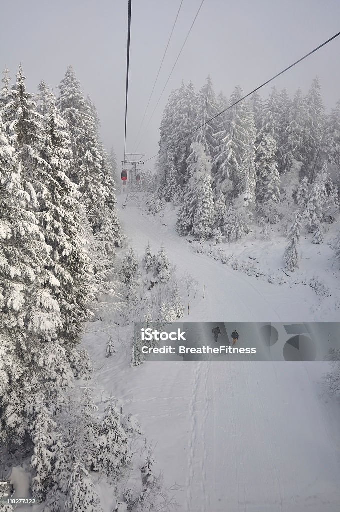 Trilha de neve - Foto de stock de Alpes europeus royalty-free