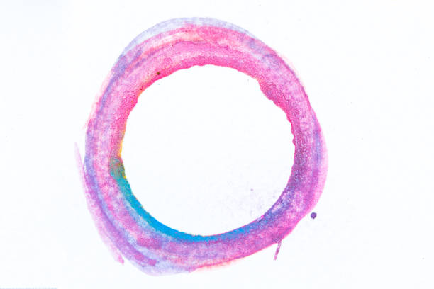 istock Abstract composition in circle watercolor. The texture background 1182776086