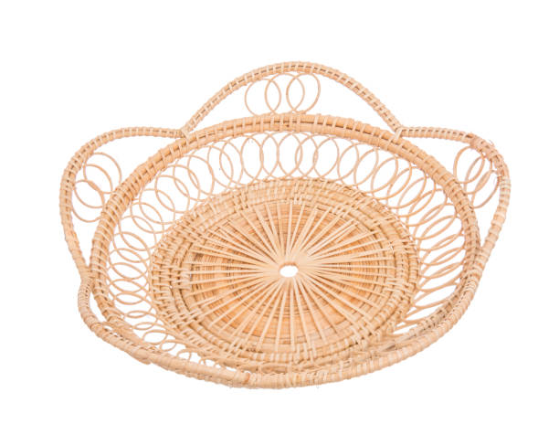 istock Wood basket wicker wooden in handmade 1182776546