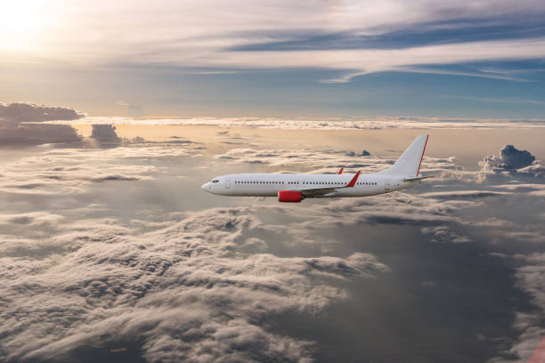 istock Airplane in the cloudy 1182777166