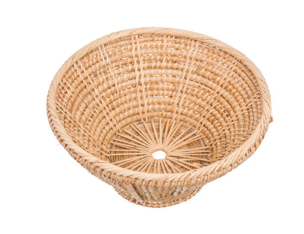 istock Wood basket wicker wooden in handmade 1182777466