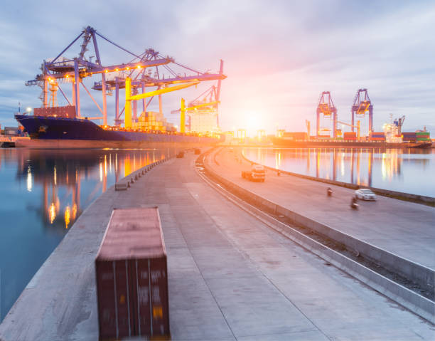 istock Truck transport container 1182778574