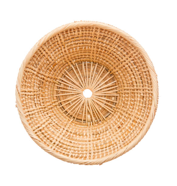 istock Wood basket wicker wooden in handmade 1182779062