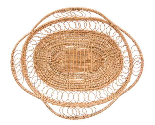 istock Wood basket wicker wooden in handmade 1182779063