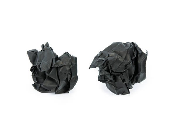 istock Black paper ball corrugate isolate 1182779823