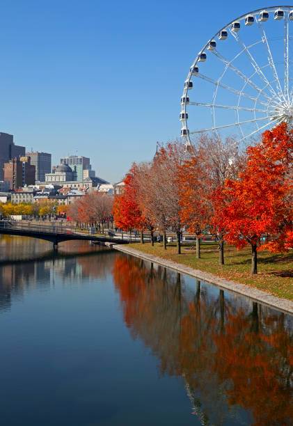 View taken in the old port of Montreal at autumn