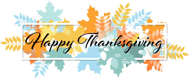 happy thanksgiving autumn sale banner thanksgiving holiday card stock illustrations
