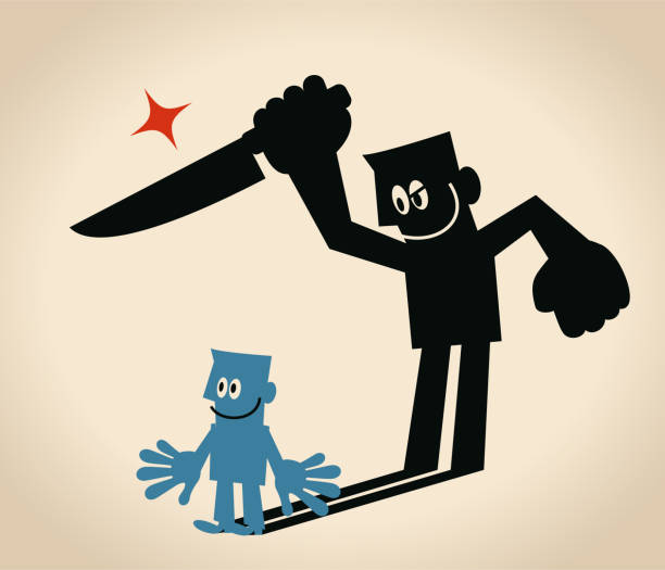 210 Man Stabbing Illustrations & Clip Art - iStock | Man holding knife