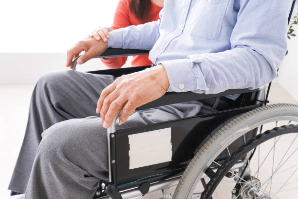 istock Women care for elderly person 1182796776