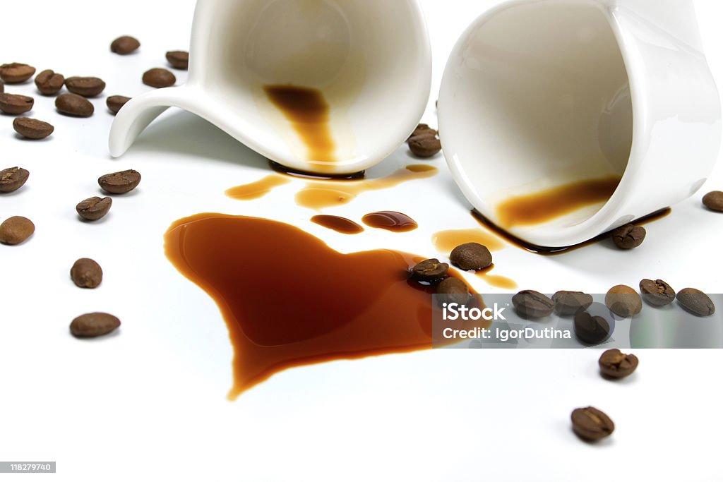 Duas xícaras de café, isolada no branco " - Foto de stock de Amor royalty-free