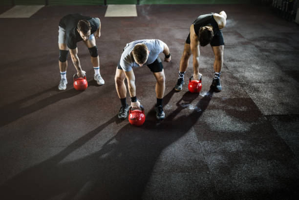 istock gym with kettle bells in a gym! 1182801614