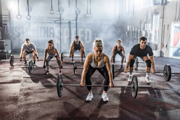 istock Deadlift on gym training in a gym! 1182802753