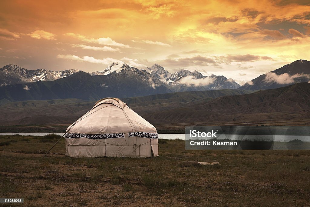 Kazakh jurt  Independent Mongolia Stock Photo