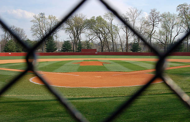 istock Perfect green baseball field 118281202