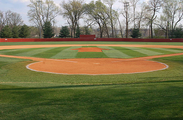 istock Perfect green baseball field 118281207