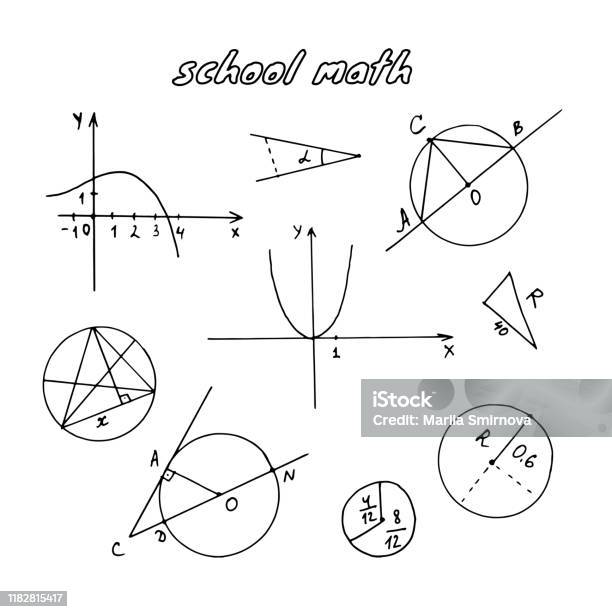 Geometry Shape Graph Geometric Graphs Constructions And Shapes Stock Illustration - Download ...