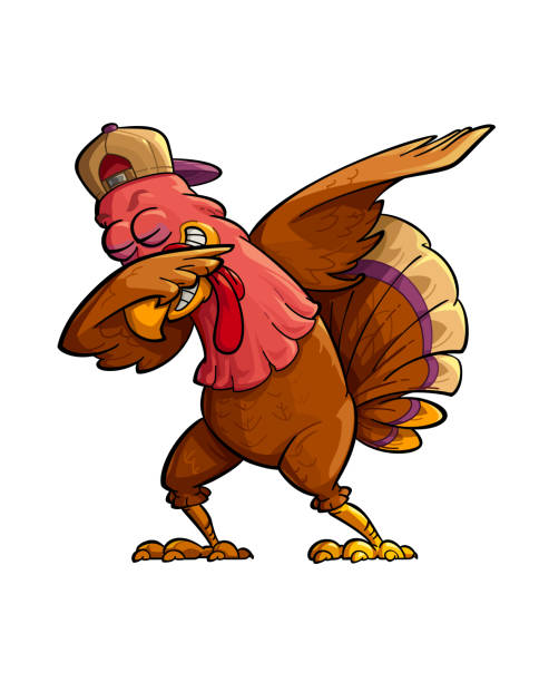 ilustrações de stock, clip art, desenhos animados e ícones de dabbing turkey - turkey thanksgiving cartoon animated cartoon