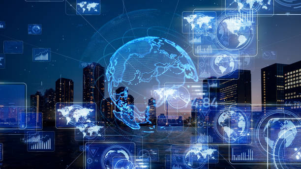 istock Smart city and communication network concept. 5G. LPWA (Low Power Wide Area). Wireless communication. 1182818909