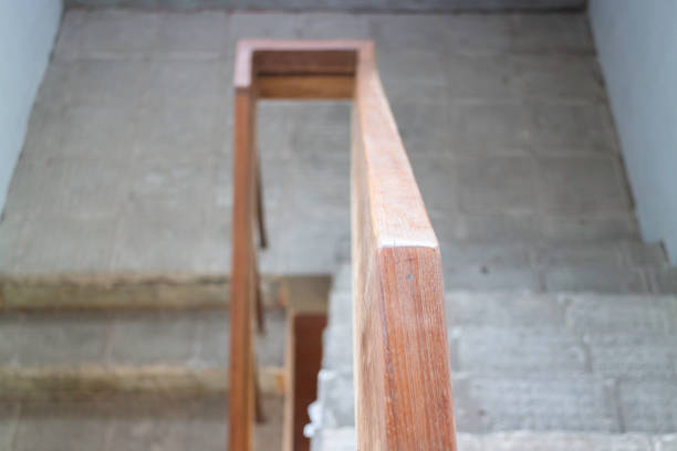 istock Staircase inside the house with cement floor 1182825133