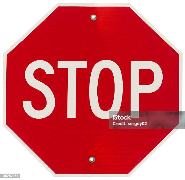 Stop Sign Stock Photo - Download Image Now - Color Image, Forbidden, Horizontal