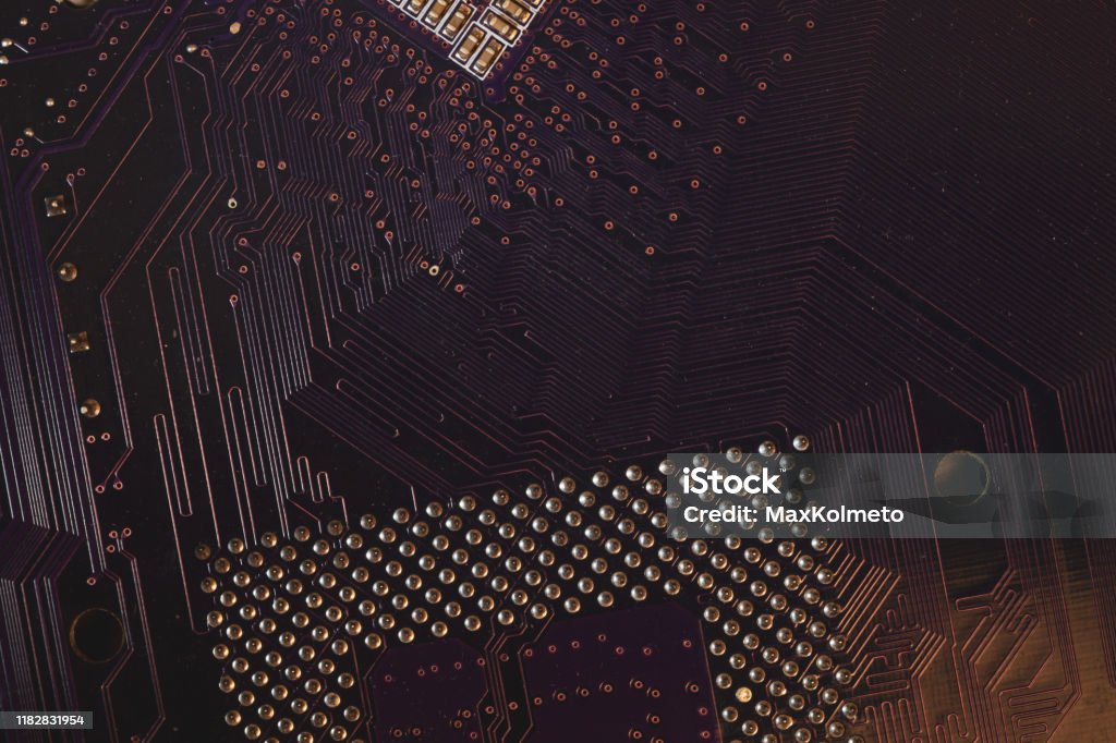 Computer Pin System Processor Pins Macro Computer Motherboard Close Up Cpu Pins On A ...