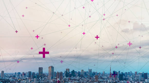 istock Smart city and communication network concept. 5G. LPWA (Low Power Wide Area). Wireless communication. 1182833175