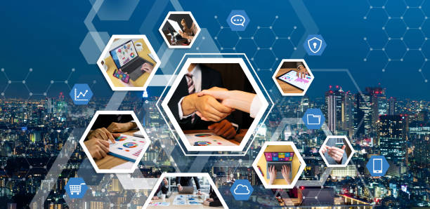 istock Business network concept. Communication of business. 1182833282