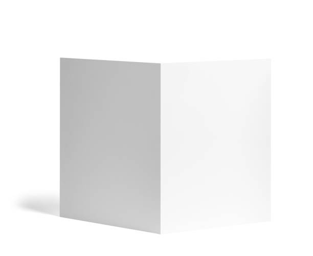 istock folded leaflet white blank paper template book desktop calendar 1182834948