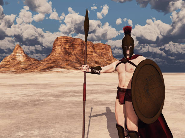 istock Spartan warrior from ancient Greece 1182836916